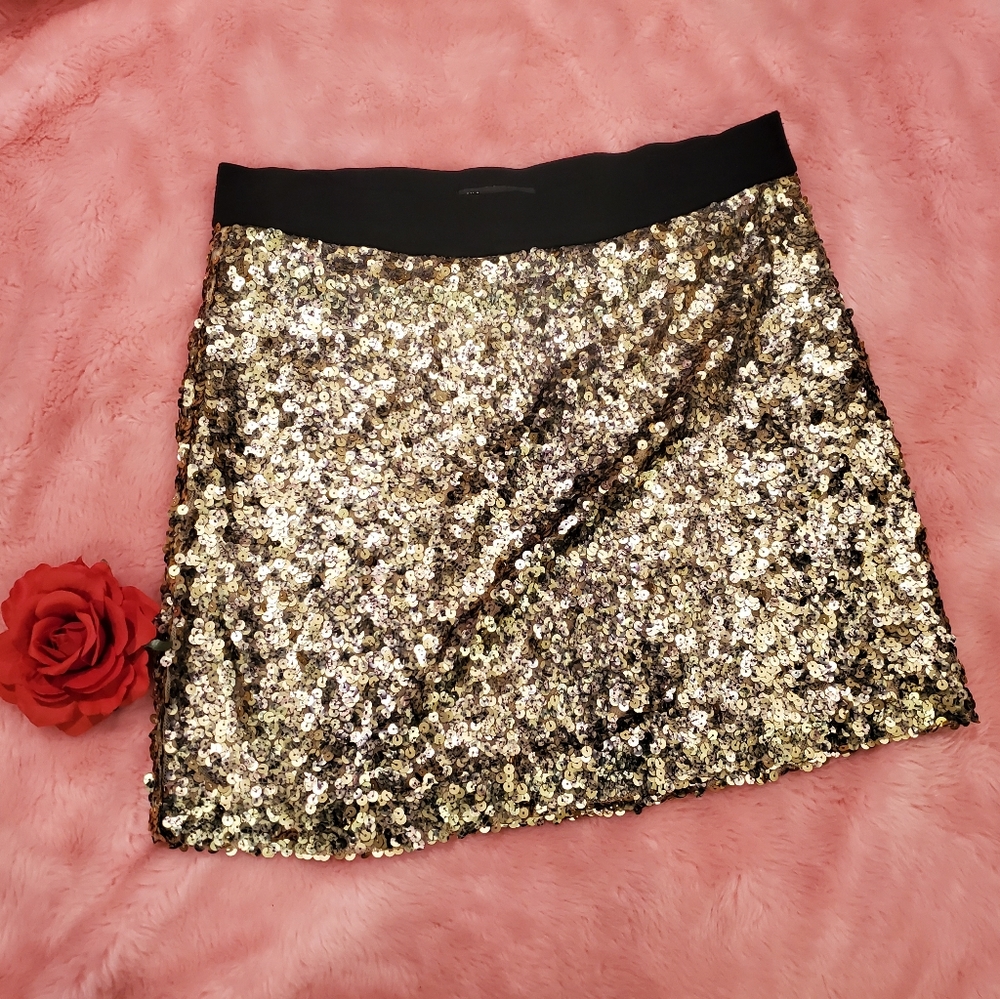 I.N.C. sequin mini skirt
